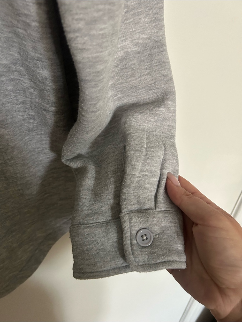 Ardene Light Grey Button-Front Shacket - Picture 6 of 6